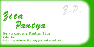 zita pantya business card